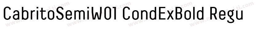 CabritoSemiW01 CondExBold Regular字体转换